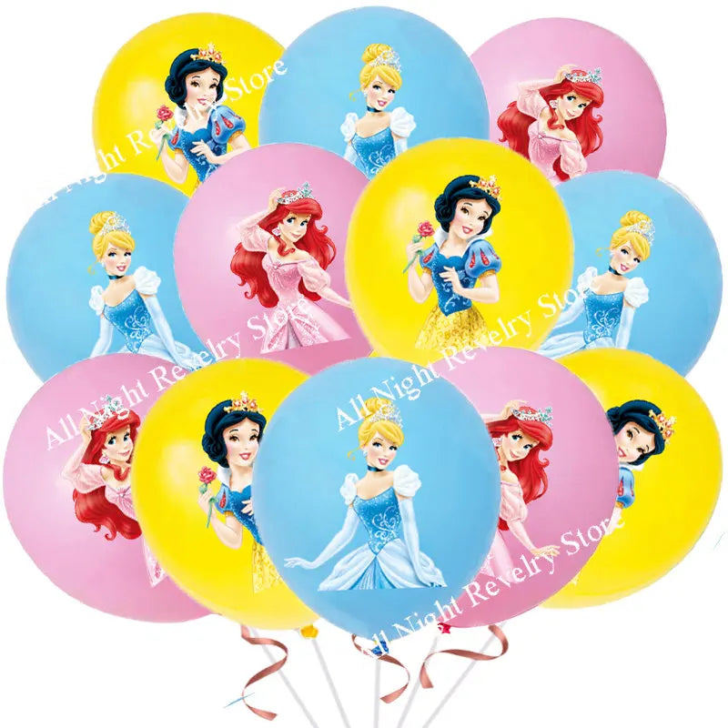 Bela Branca de Neve Cinderela Disney Princesa Balões de Látex Decoração