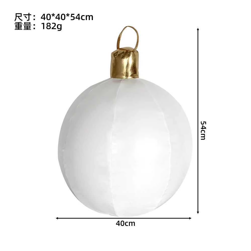 Bola de Natal Inflável Colorido Internos 40cm*Largura*54 cm*Peso: 191g Gigante 40cm PVC