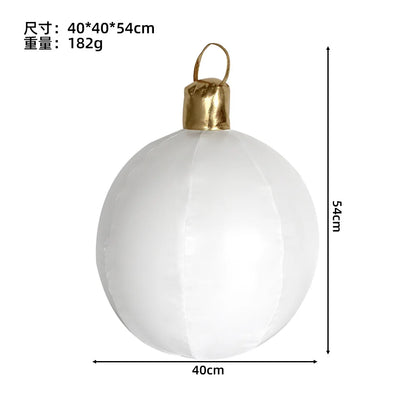 Bola de Natal Inflável Colorido Internos 40cm*Largura*54 cm*Peso: 191g Gigante 40cm PVC
