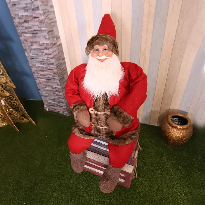 Decoração de Natal, Papai Noel Vermelho Grande, Saco de Presentes  (Papai Noel 110CM)