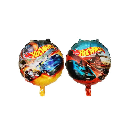 Balão Redondo Hot Wheels Decoração de aniversário com tema carro, 6 balões metalizados