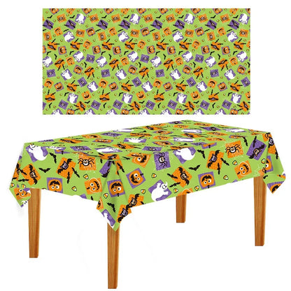 Toalhas de mesa sangrentas de Halloween Capa de crânio de plástico capa de mesa