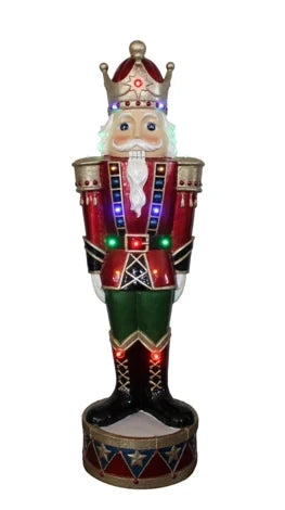 Bonecos do Quebra-Nozes – Estátua Iluminada de Soldado Quebra-Nozes de Natal LED