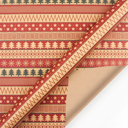 Papel kraft Embrulho Impressão Natal Folhas Papel de Embrulho de Caixa Presente e Natal