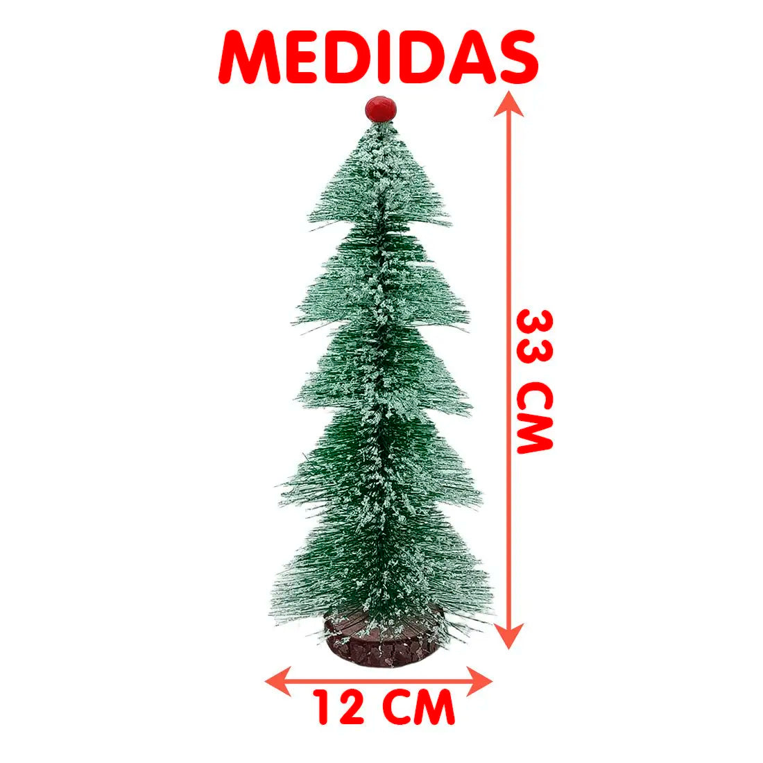 Mini Árvore De Natal Flocos Neve Pinheiro Enfeite Mesa 33cm*12cm Mini Pinheiro de Natal