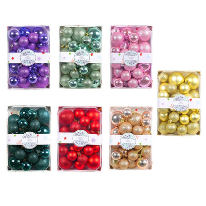 Bola de Natal Verde conjunto de 26 bolas de plástico para árvore de Natal