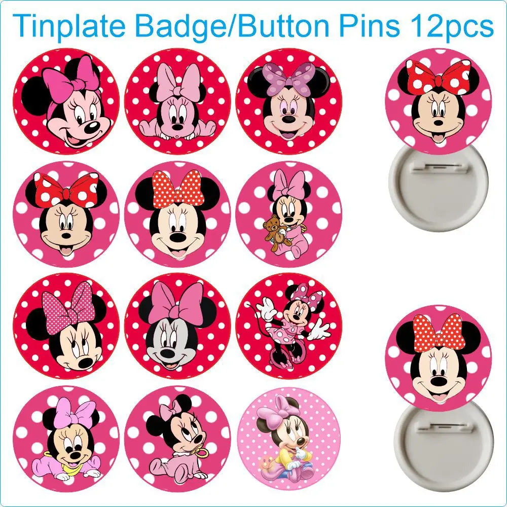 Kit Festa Mickey e Minnie 24 peças Pequeno Lembranças para Festa Mickey e Minnie
