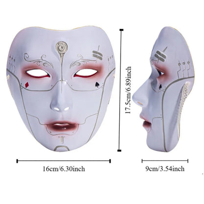 Máscara Facial Estilo com Temática de Cartas de Baralho, Máscara de Cosplay Estilo Mecânico/Veneza Antigo