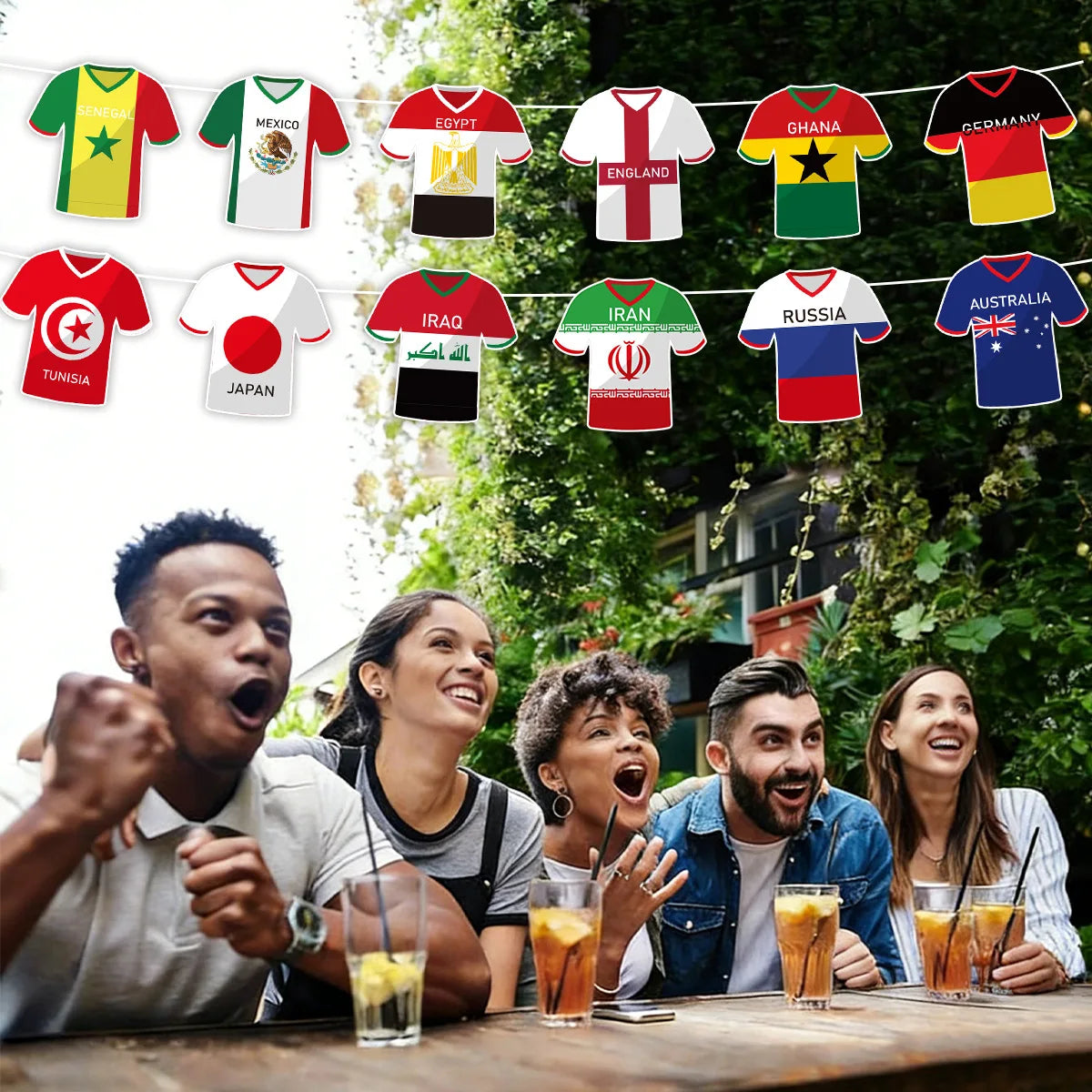 Bandeirinhas Copa do Mundo Internacional Decorativos De Futebol Para Festas E Bares