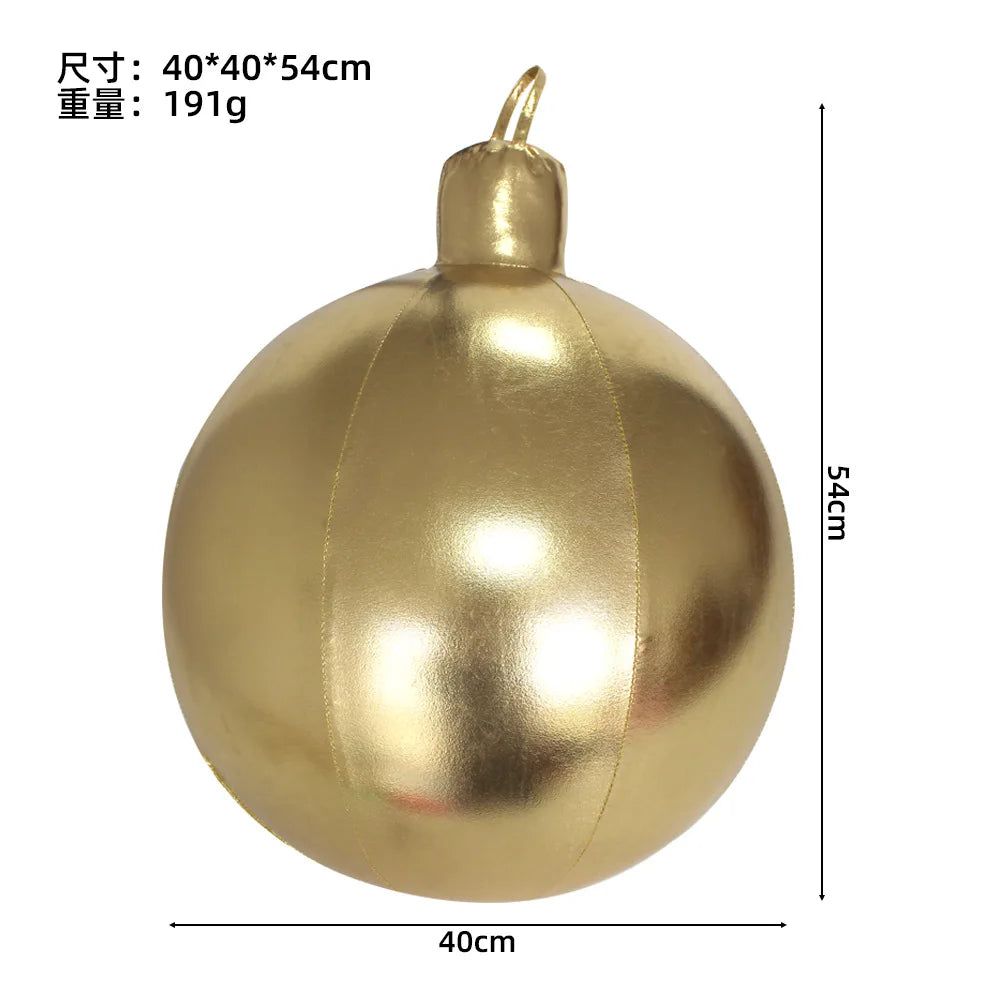 Bola de Natal Inflável Colorido Internos 40cm*Largura*54 cm*Peso: 191g Gigante 40cm PVC