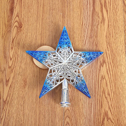 Estrela de Natal Topo de árvore de estrela decoração de cinco pontas aa árvore de natal top