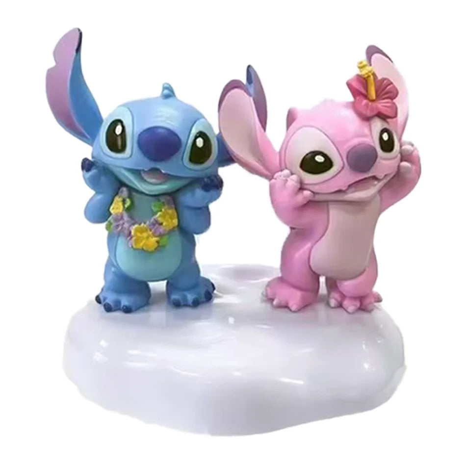Lilo & Stitch Lovers Modelo Doll Angel Kissing Estatueta Figuras De Mesa Para Namorada