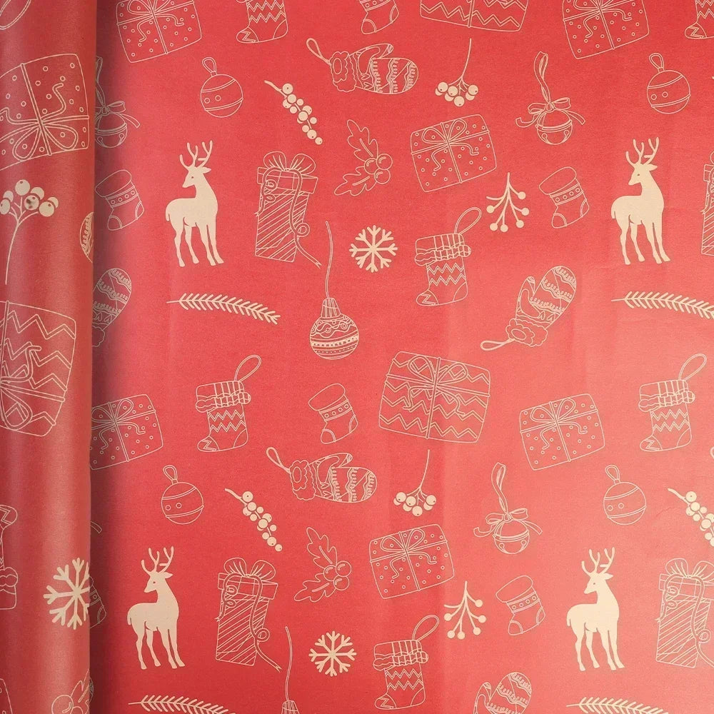 Papel Kraft de Elementos de Natal/de Embrulho de Caixa de Presente Suprimentos Festas