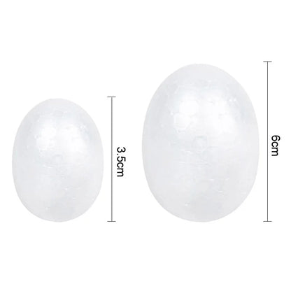 Ovos de isopor em forma de ovo, 20 peças, bolas de espuma de 7cm, ovos de isopor 9cm
