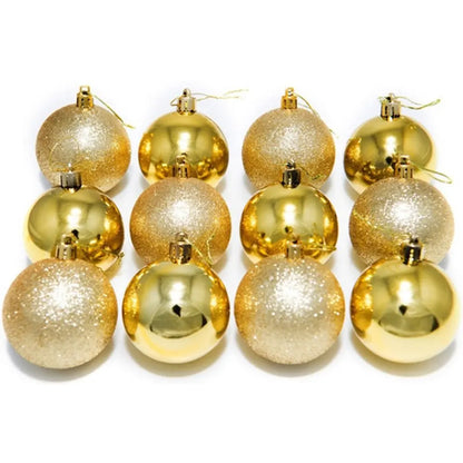 Kit 12 Bolas Douradas Enfeite Natalino Árvore Natal 50mm Bola Dourada para Árvore