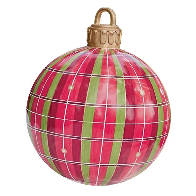 Bola de Natal inflável Genérica de PVC para Áreas Externas, Enfeite Árvore Natal 60cm