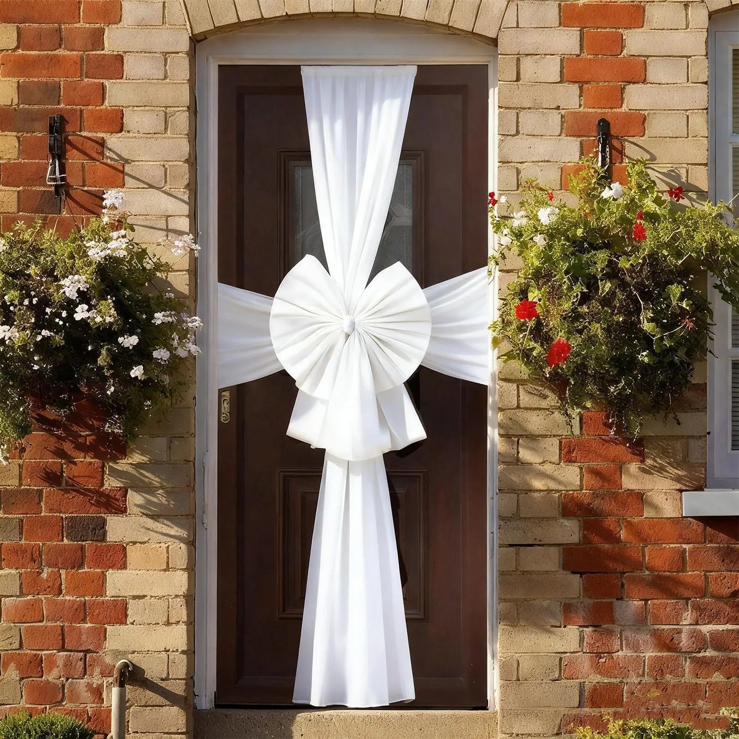 Laços grandes de banco de casamento com caudas longas 60x80cm, decorações corredor