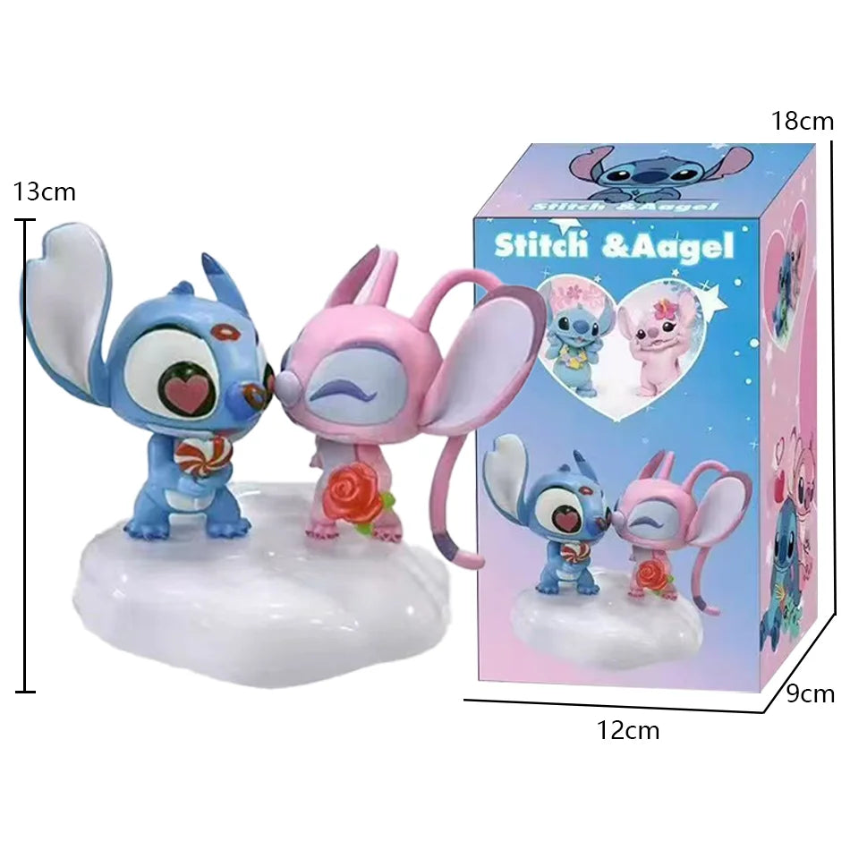Lilo & Stitch Lovers Modelo Doll Angel Kissing Estatueta Figuras De Mesa Para Namorada