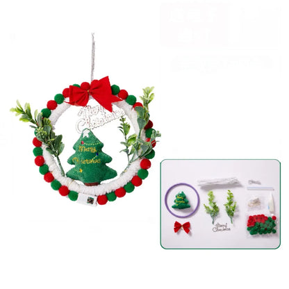 Guirlanda de Natal feita à mão com iluminação para decoração de festa de Natal