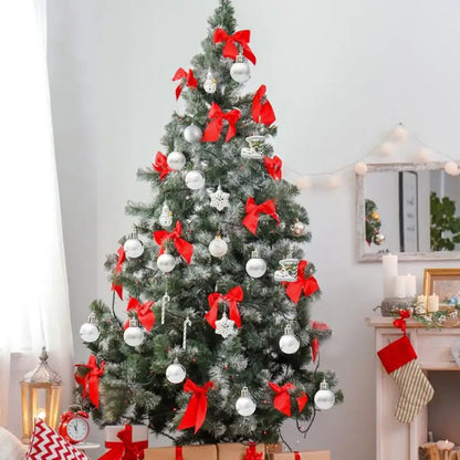 Tubo com 20 peças Bolas Natal Prata - Decoração Natalina