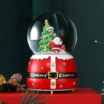 Globo de Neve de Natal, Bola de Cristal Iluminada, Enfeites de Bola de Vidro, Decorações