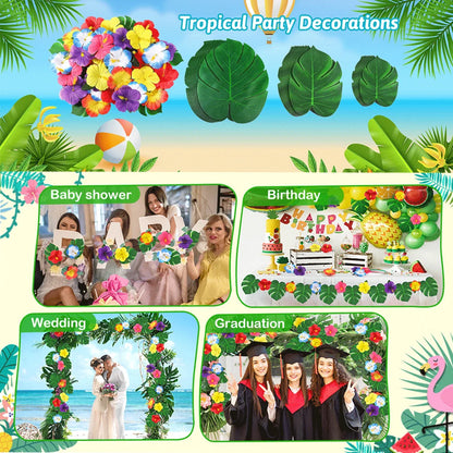 Conjunto de decorações de festa de luau tropical, lembrancinhas de festa de praia