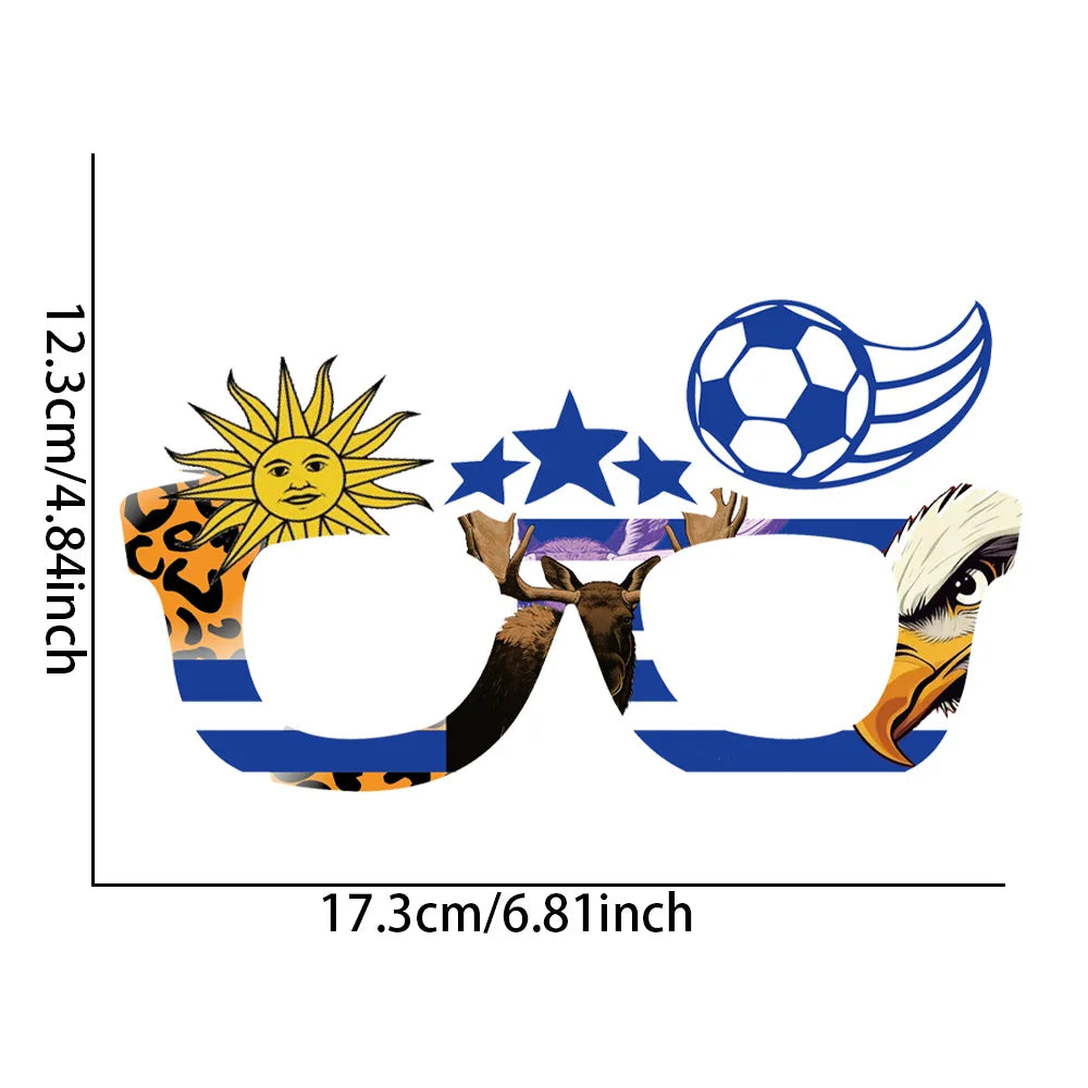 Óculos Sol Bandeira Copa do Mundo 1 Peça Decorações Para Festa Com Tema De  Futebol
