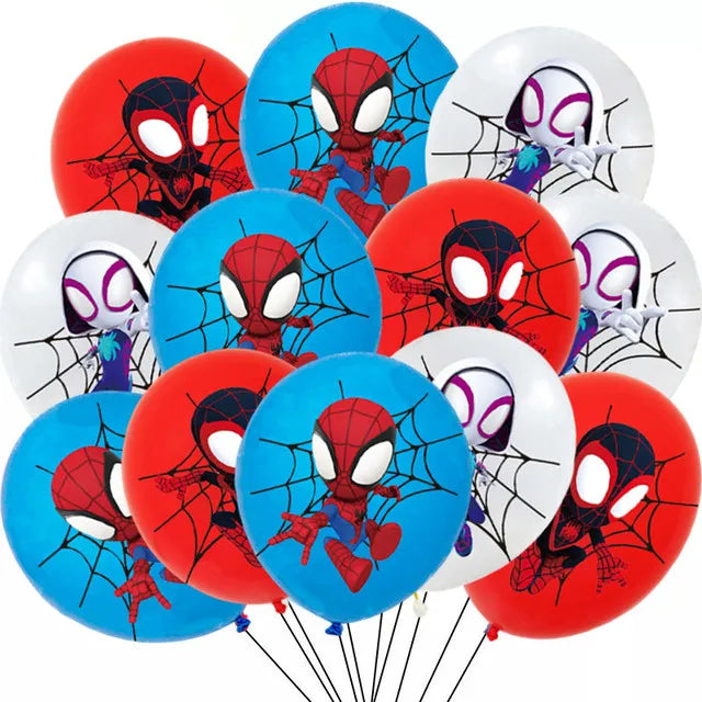 Spiderman 12 Polegada balões de látex ar globos meninos decorações