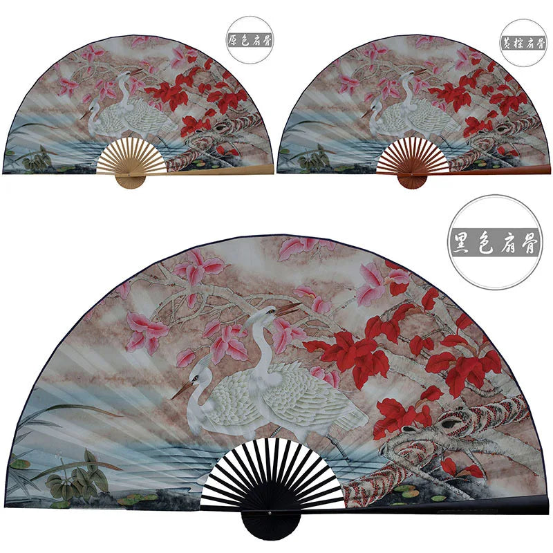 Grande Leque Pendurado, Decoração de Parede de Fundo, Leque Pendurado Artesanal