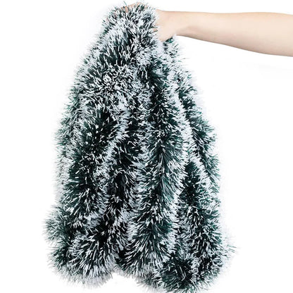 Guirlanda de Natal de 10 metros em 5 peças, guirlanda verde para árvore de Natal, guirlanda