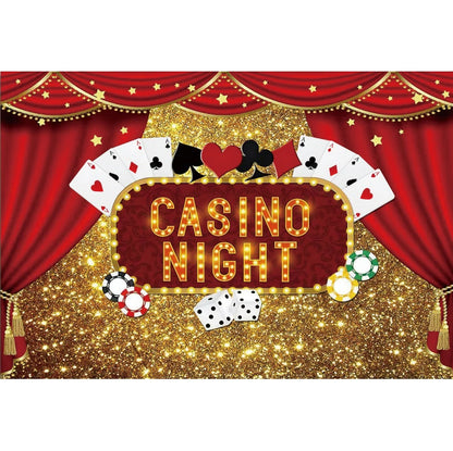 Cenário de aniversário de cassino Las Vegas Casino Noite Tema de Aniversário Decorações