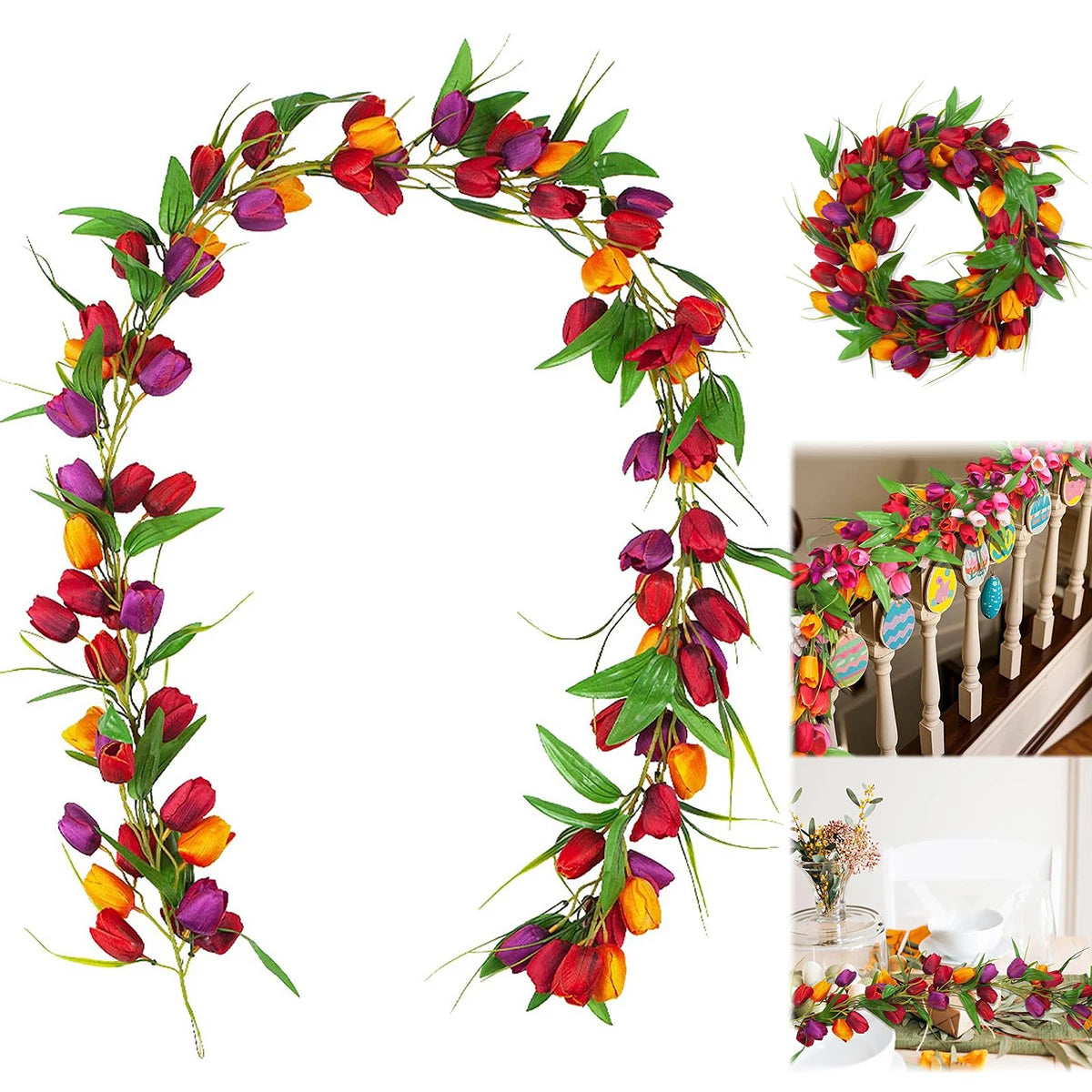 Coroa De Tulipas Do Dia Das Mães | Decoração De Portas