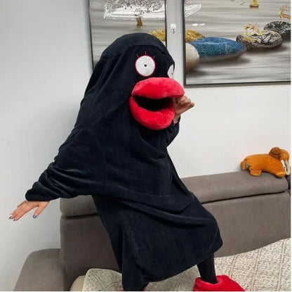Fantasia Adulto Pintinho Pijama para Adulto - Traje Cosplay de Pelúcia Pato Flanela Traje