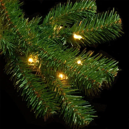 Árvore de Natal Pré-Iluminada 2 Metros Árvore Decorativa Artificial Verde Articulada LED