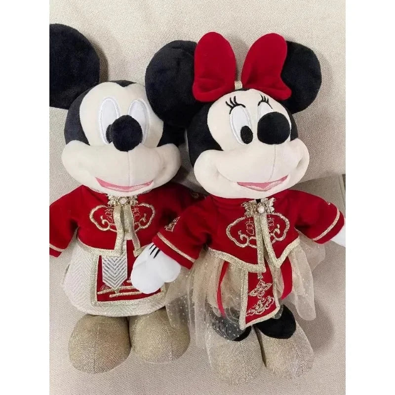 Boneco Mickey e Minnie Pelúcia Macio Disney - Pelúcia Mickey Disneylândia 36cm/24cm