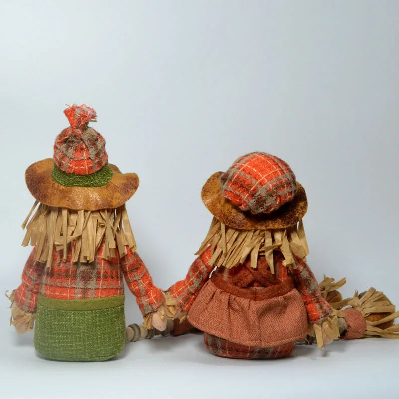 Espantalho Pernas conjunto de 1 espantalhos sentados com pernas longas, verde, ferrugem