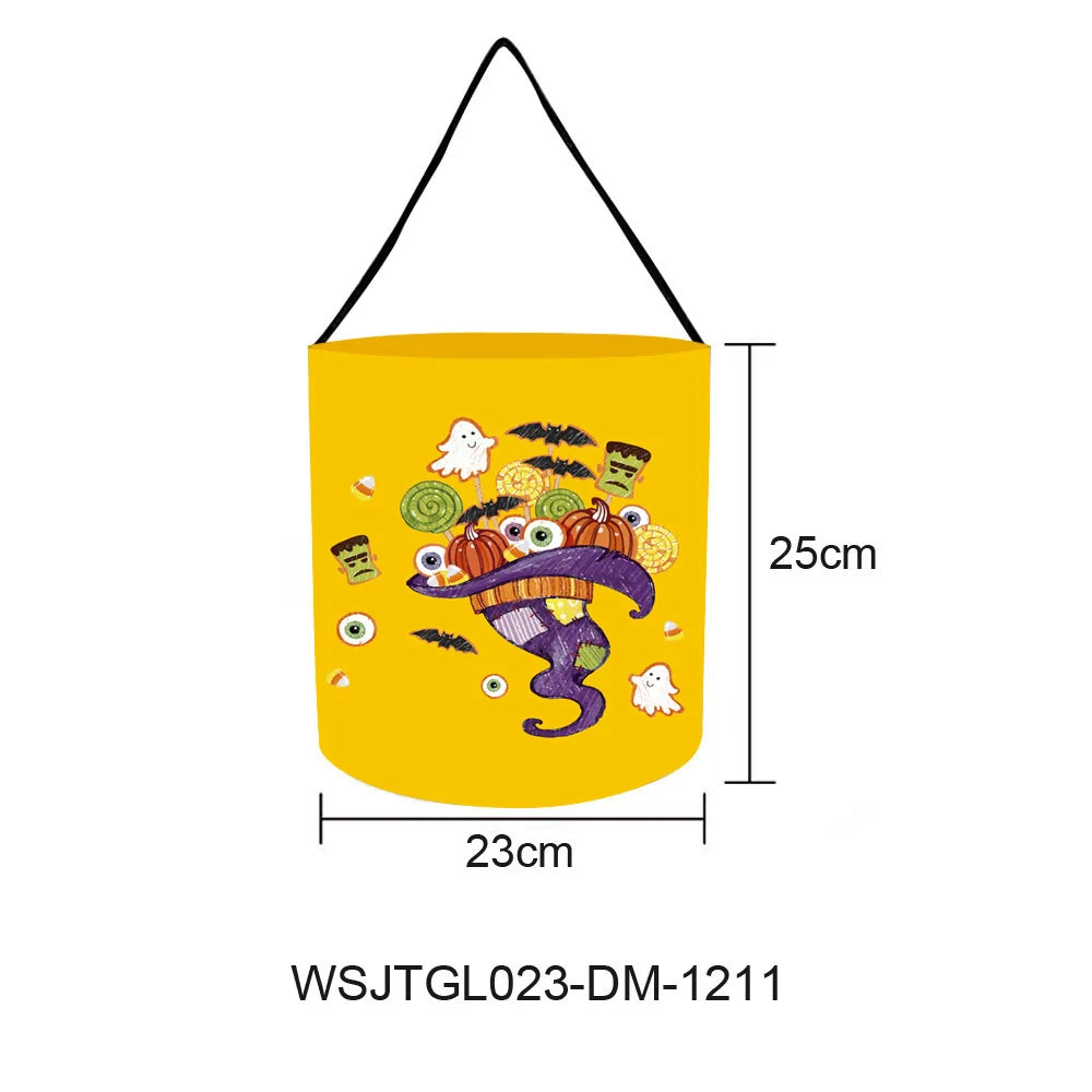 Cesta Dobrável Halloween 1 peças de luz de LED, sacos de doces ou travessuras Halloween
