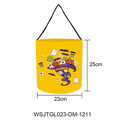 Cesta Dobrável Halloween 1 peças de luz de LED, sacos de doces ou travessuras Halloween