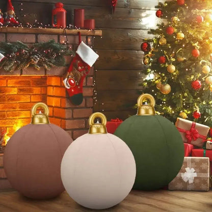 Bola Natal Inflável para Shopping Center e Bolas Natalinas Coloridas Cenários Fotográficos