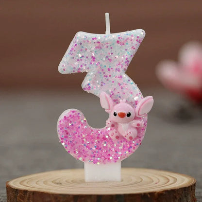 Vela Aniversário Stitch Em Biscuit Dois Digitos 1 A 9 Anos