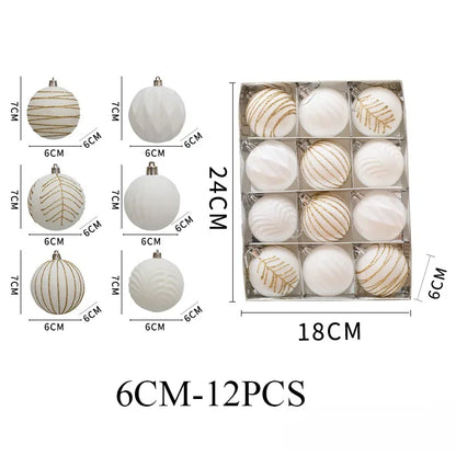 Bola de Natal 12 peças Bolas de Natal Enfeites Bolas de Natal Decorações Fácil de Usar