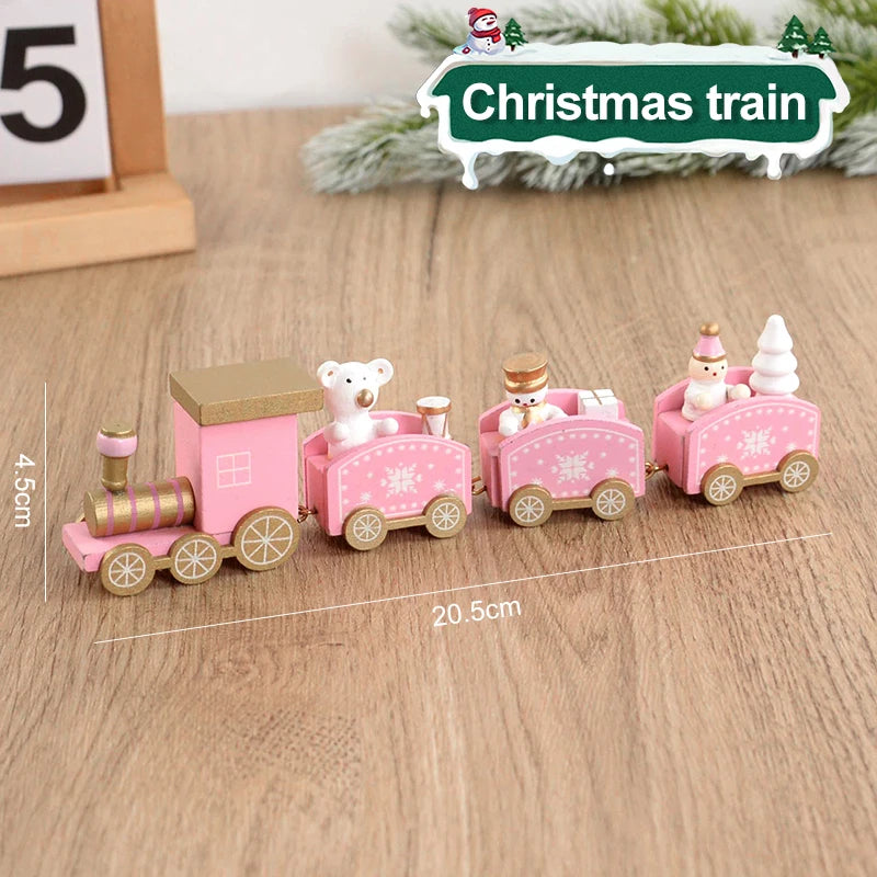 Trenzinho de Natal de Madeira Enfeite Decorativo de Mesa Mdf 25cm
