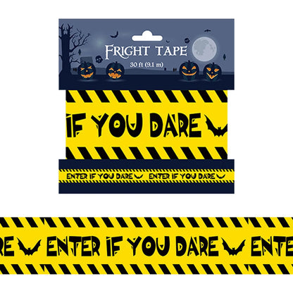 Pacote com 1 fita de advertência de Halloween, decoração de Halloween, fita de perigo