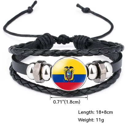 Pulseira criativa no estilo da bandeira nacional Brasil, lembrança viagem personalizada