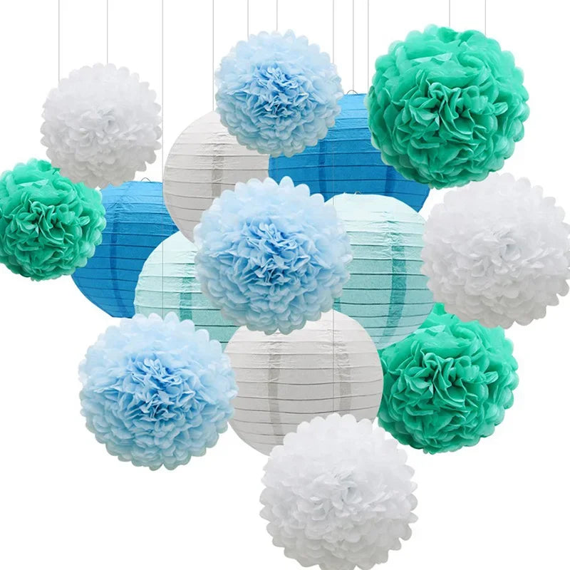 Papel Fã Bola De Papel Decorações De Bolas De Pom Pom Decoração