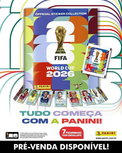 Álbum Oficial Copa do Mundo 2026 Capa Brochura Panini e Álbum de Figurinhas Brochura