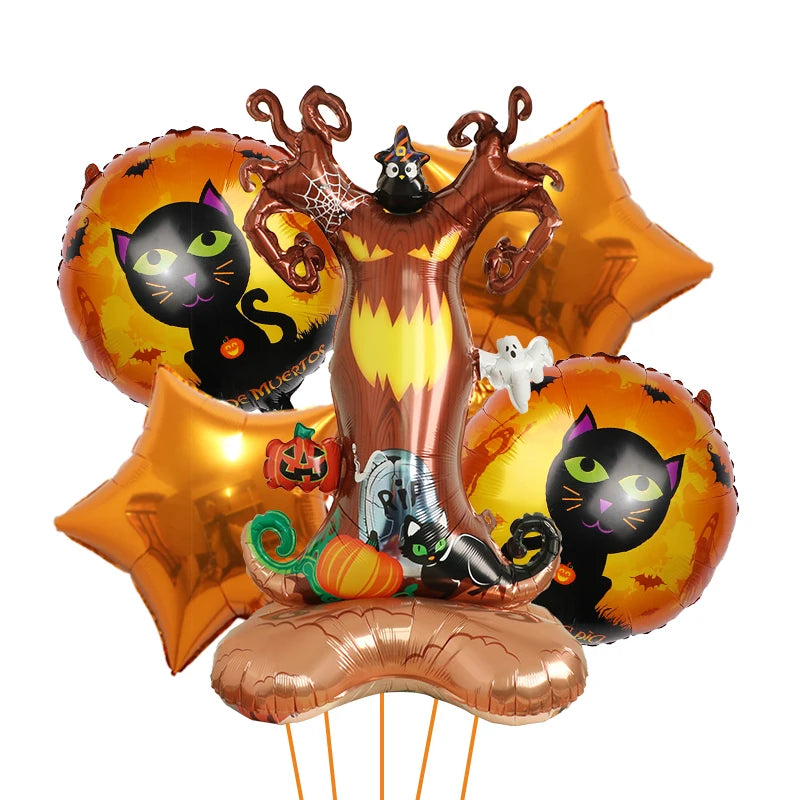 Decoração de balões de Halloween | Decoração de balão de aranha de abóbora Halloween