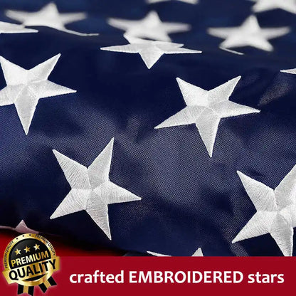 Bandeira americana de 3x5 pés - 90x150cm, resistente ao ar livre, 100% feita EUA listras