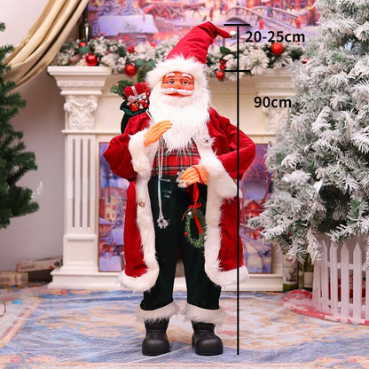 Papai Noel Grande Estatueta de Papai Noel Boneco de Papai Noel Estátua Ornamento Figura