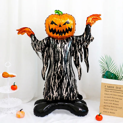 Balões grandes de Halloween Balões de esqueleto em pé Balão assustador base Balão